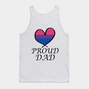 Proud Dad LGBT Gay Pride Month Bisexual Flag Tank Top